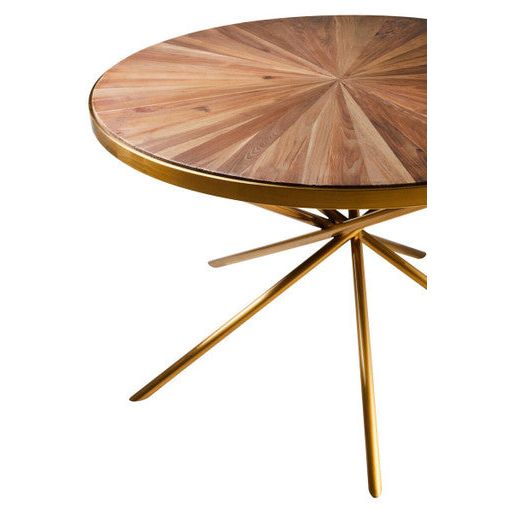 Jana Round Fir Wood Dining Table with Splayed Legs