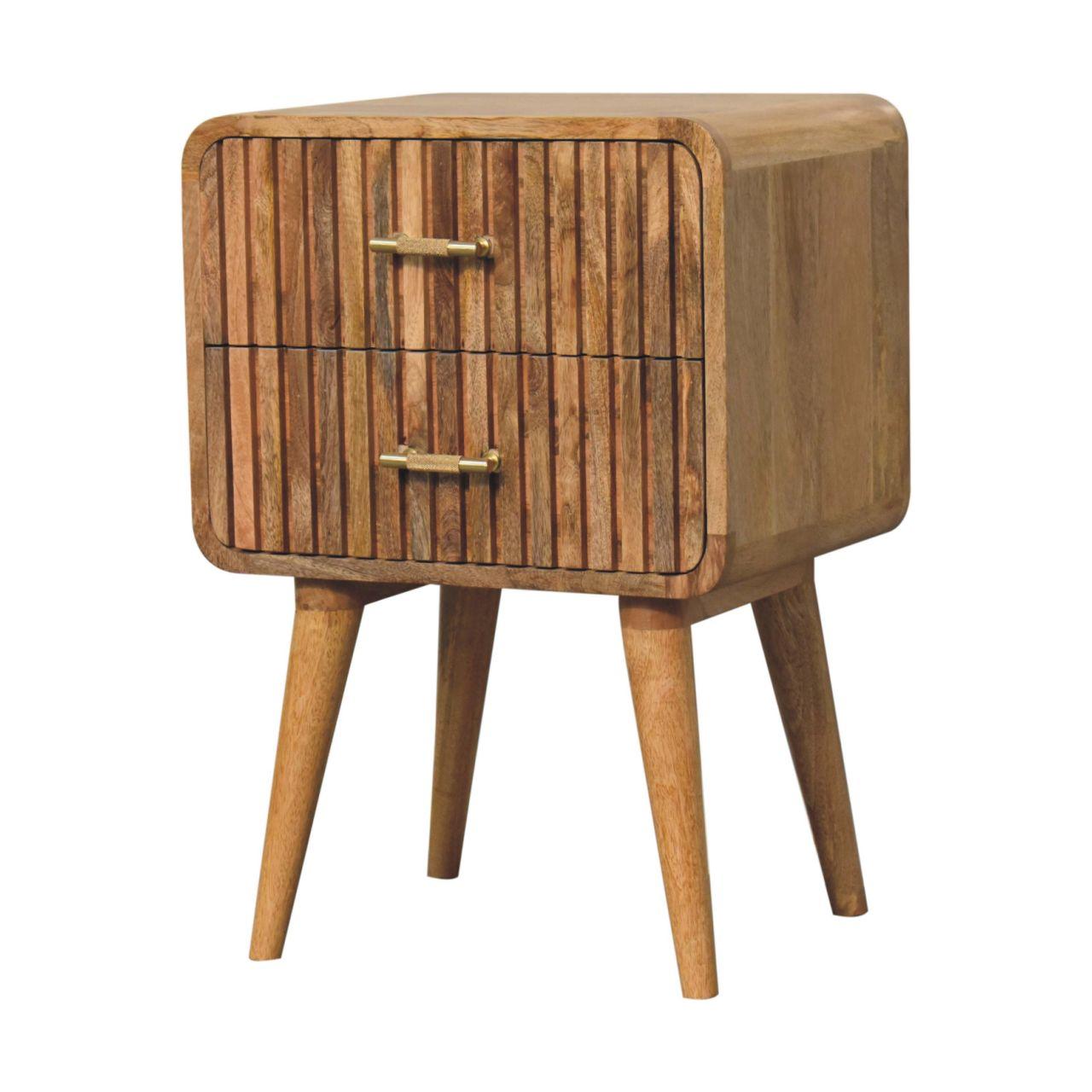 What are the current trends in luxury bedside table design?
