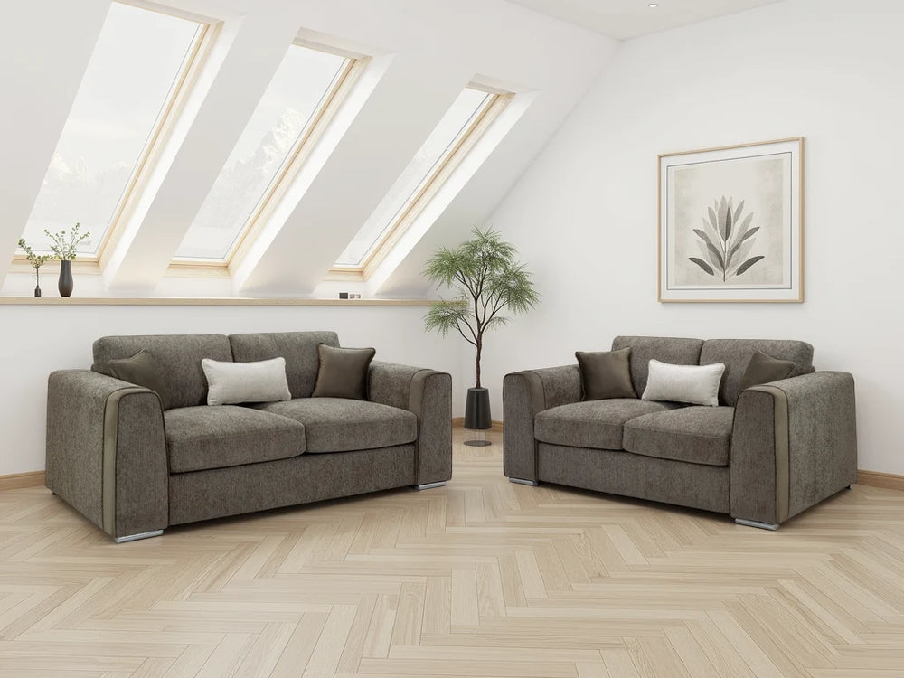 Naples Mocha 3+2 Sofa Set – Comfortable Living Room Seating