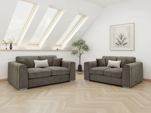 Naples Mocha 3+2 Sofa Set – Comfortable Living Room Seating