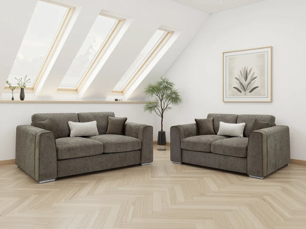 Naples Mocha 3+2 Sofa Set – Comfortable Living Room Seating