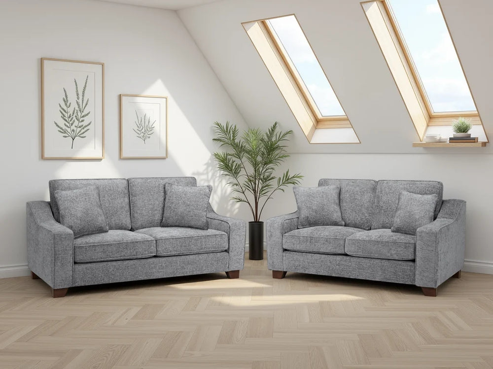 Nebraska 3+2 Sofa Set – Stone & Slate Living Room Seating