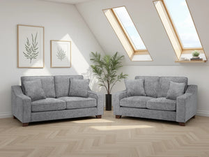 Nebraska 3+2 Sofa Set – Stone & Slate Living Room Seating