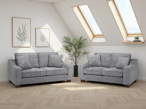 Nebraska 3+2 Sofa Set – Stone & Slate Living Room Seating