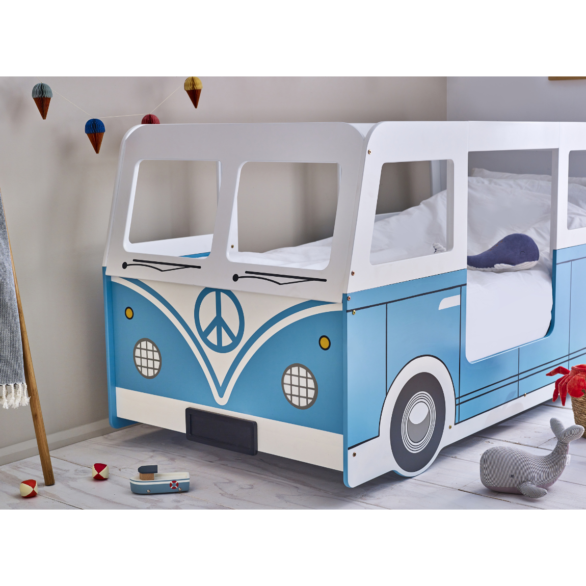 Campervan Bed - Light Blue - Living with Luxury