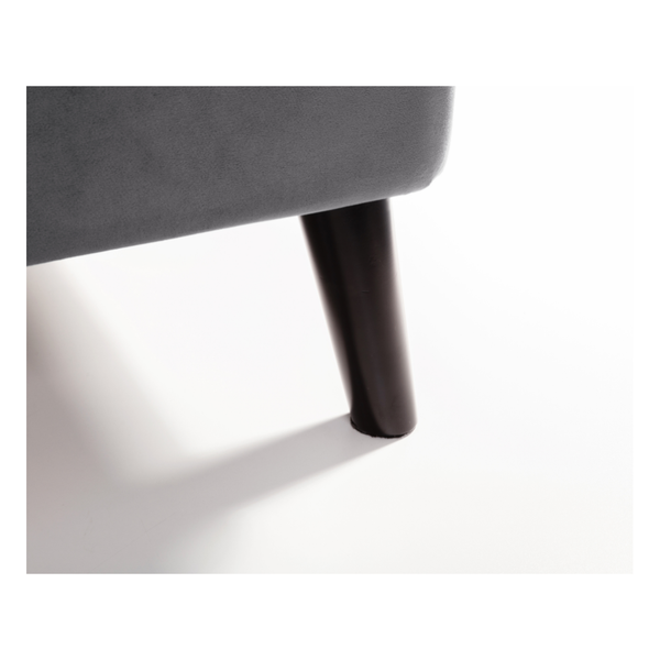 Frida Curved Velvet King Bed - Grey