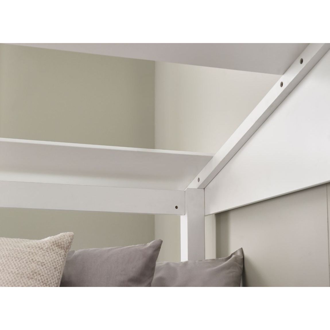 Acorn Treehouse Midsleeper & Storage Unit - White - Living with Luxury