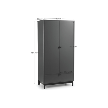 Chloe 2 Door 1 Drawer Wardrobe - Living with Luxury