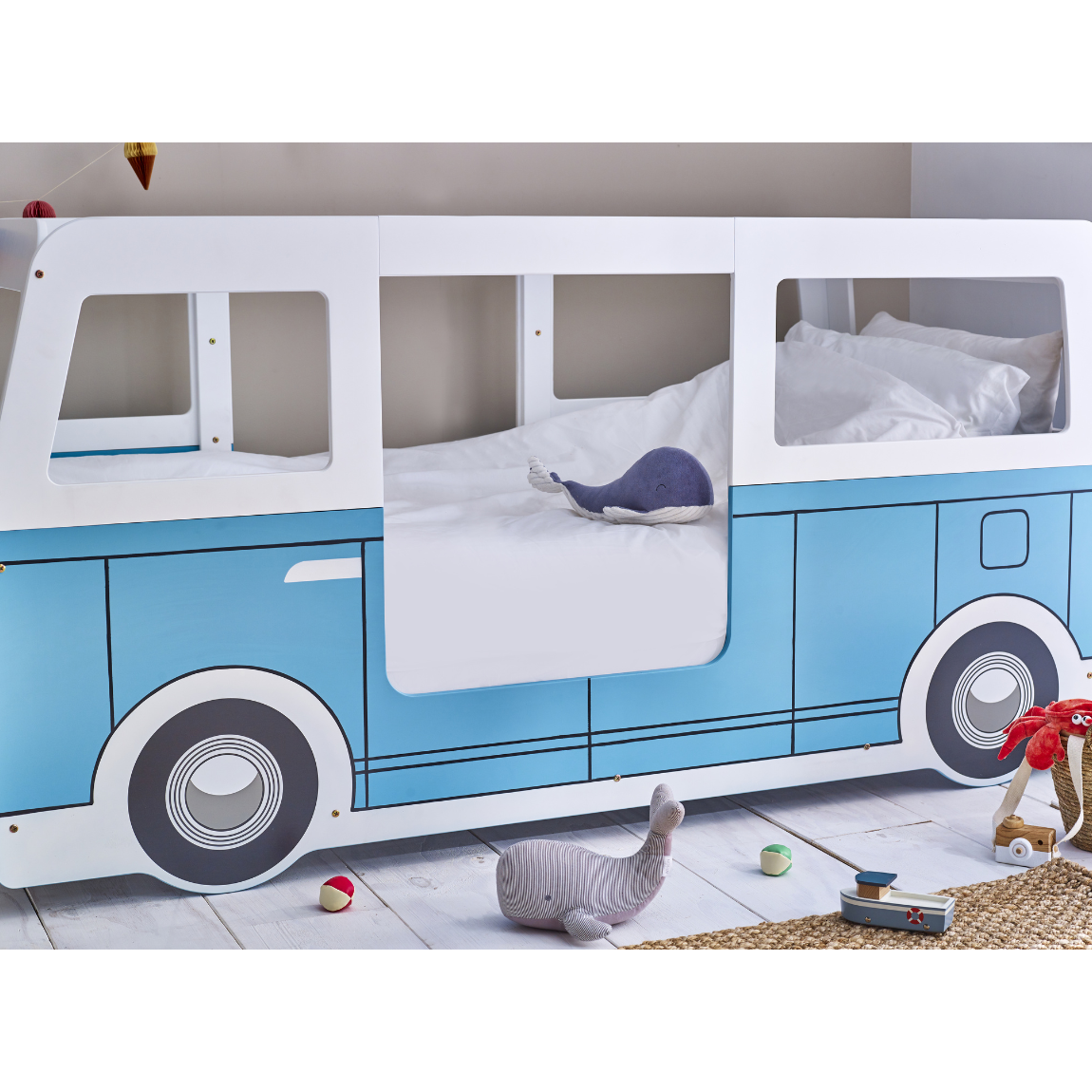 Campervan Bed - Light Blue - Living with Luxury