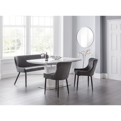 Como High Gloss Extending Table - White - Living with Luxury