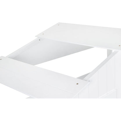 Acorn Treehouse Midsleeper & Storage Unit - White - Living with Luxury