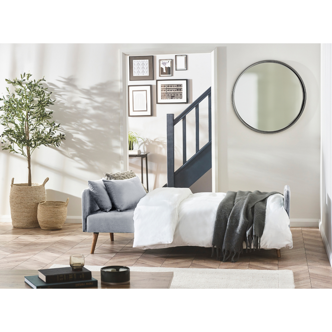 Andi Sofa Bed - Grey - Living with Luxury