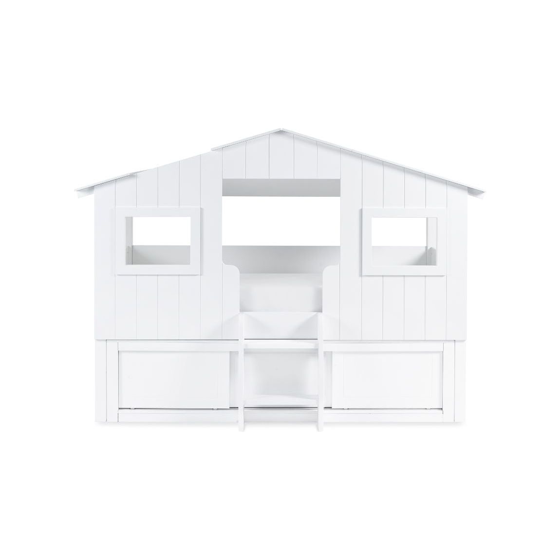 Acorn Treehouse Midsleeper & Storage Unit - White - Living with Luxury