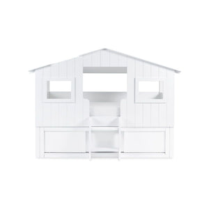 Acorn Treehouse Midsleeper & Storage Unit - White