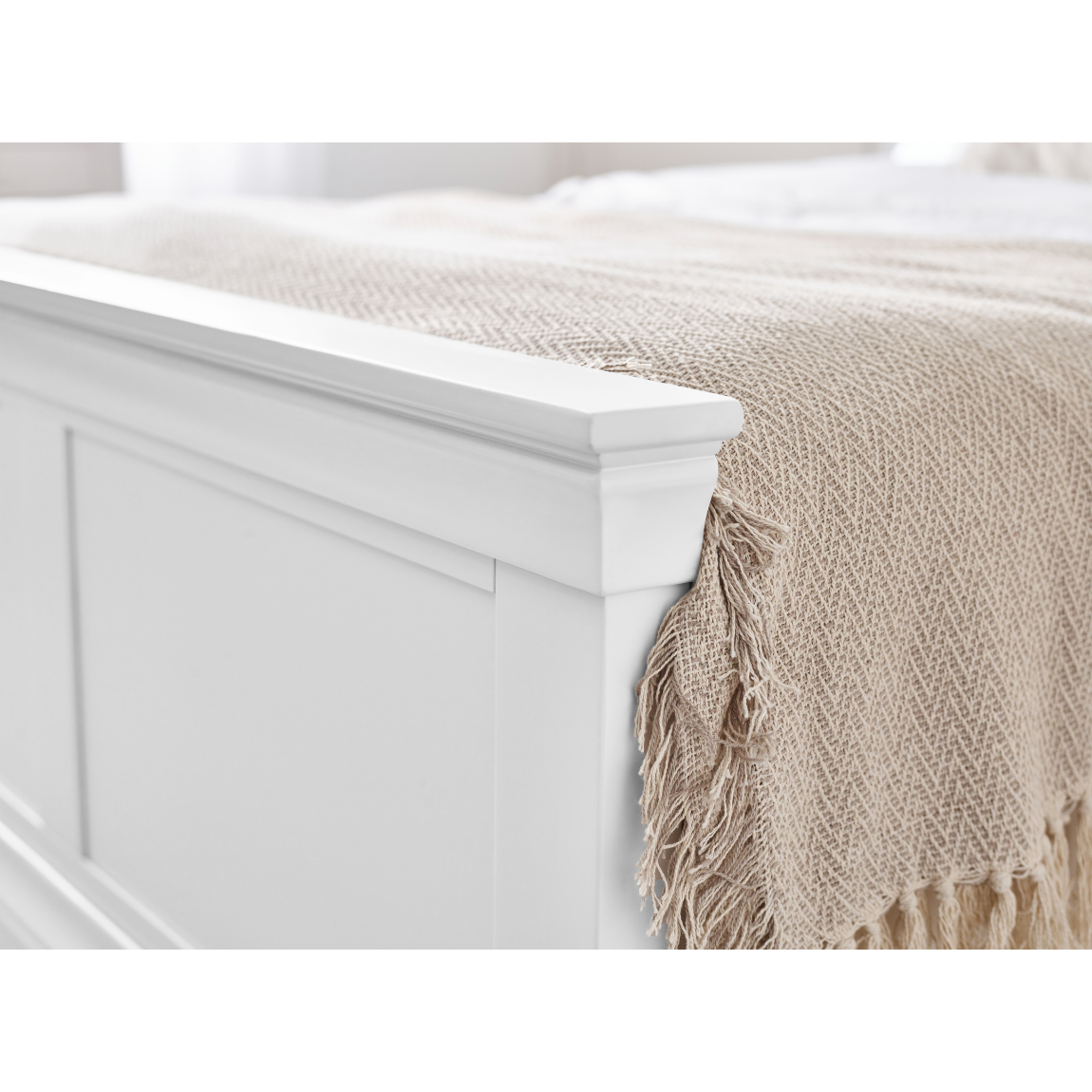 Clermont Double Bed - Surf White - Living with Luxury