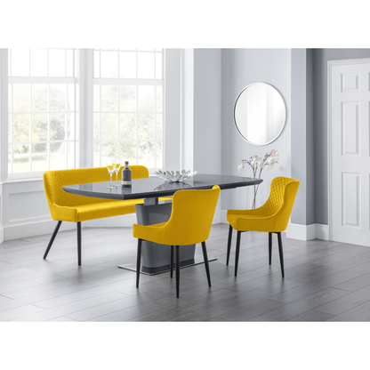 Como High Gloss Extending Table - Grey - Living with Luxury