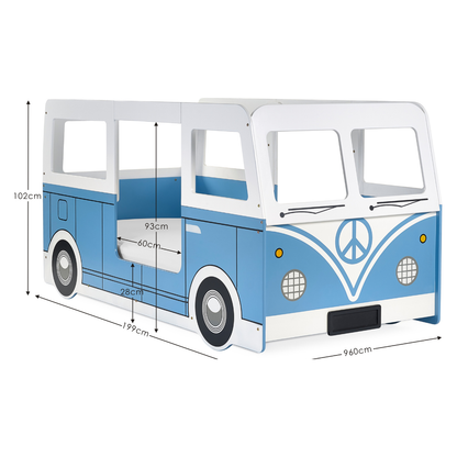 Campervan Bed - Light Blue - Living with Luxury