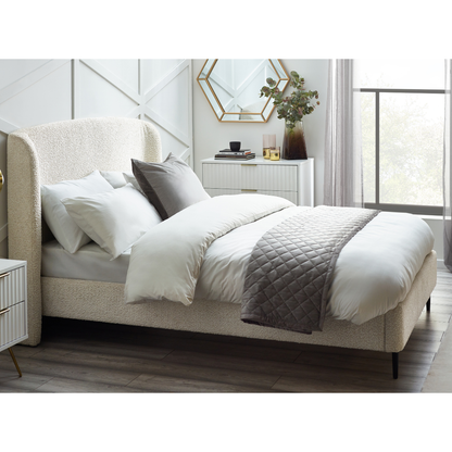 Eden Double Bed - Ivory - Living with Luxury