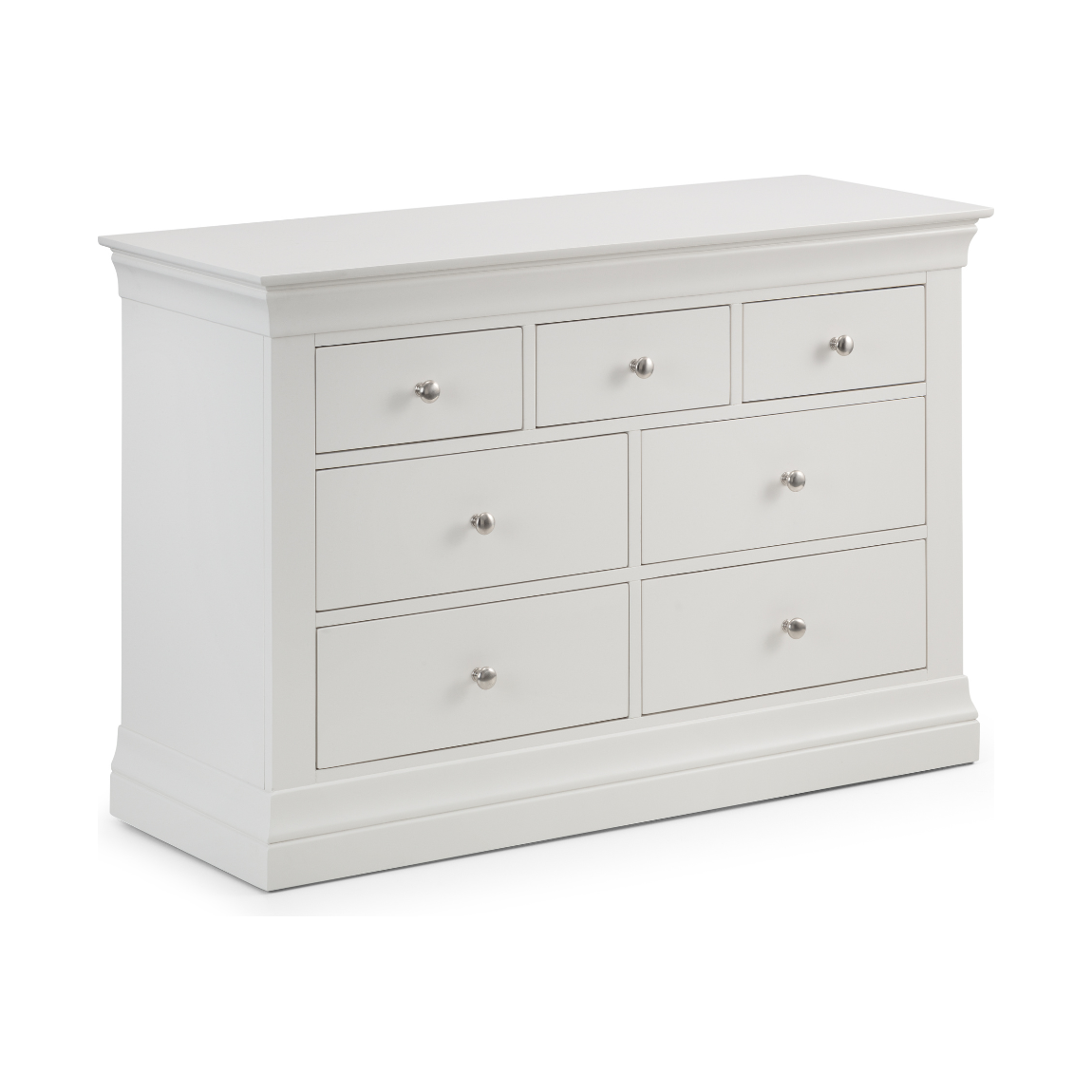 Clermont 4+3 Drawer Chest - Surf White - Living with Luxury