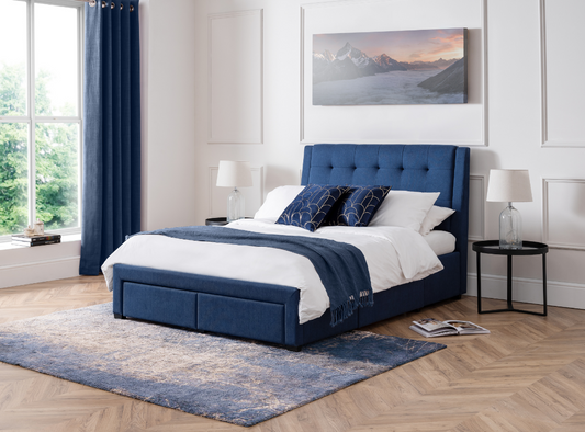 Fullerton 4 Drawer King Bed  Blue