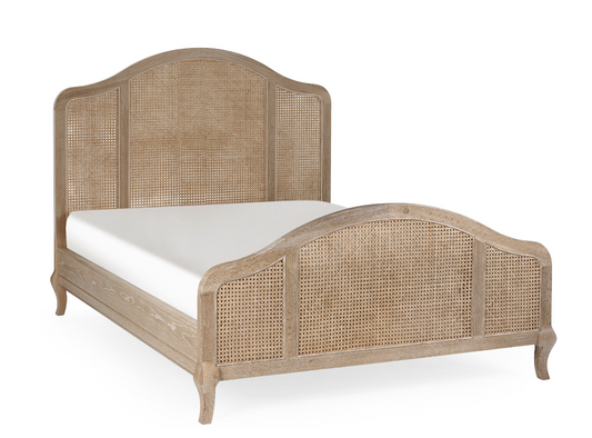 Frida Curved Velvet King Bed - Grey