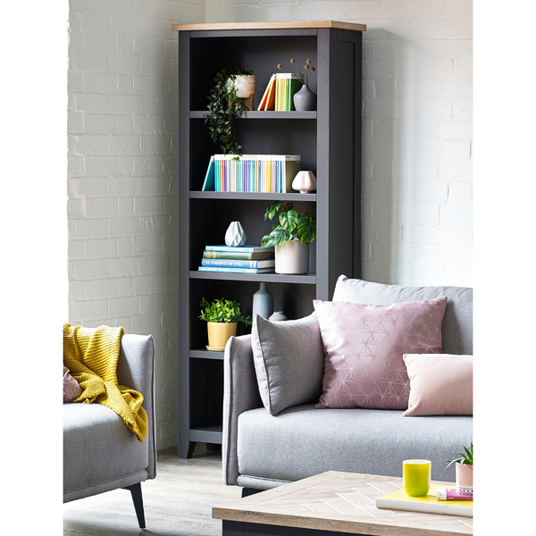Bordeaux Tall Bookcase Dark Grey
