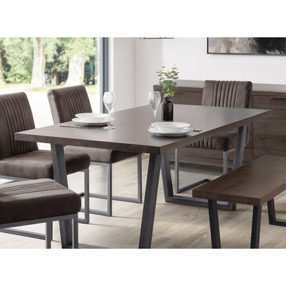 Brooklyn Dining Table - Dark Oak - Living with Luxury