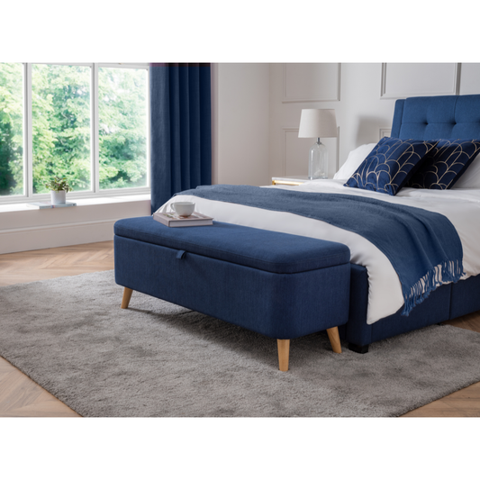 Astrid Blanket Box - Blue - Living with Luxury