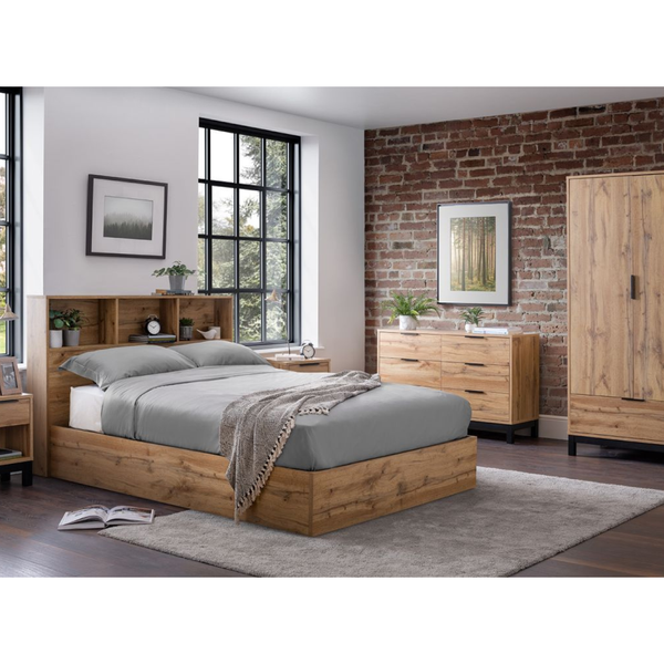 Bali Ottoman Storage Single Bed - Light Oak