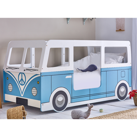 Campervan Bed - Light Blue - Living with Luxury