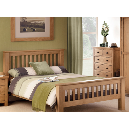 Amsterdam Oak High Footend Superking Bed - Living with Luxury