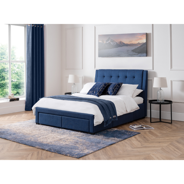 Fullerton 4 Drawer Superking Bed Blue