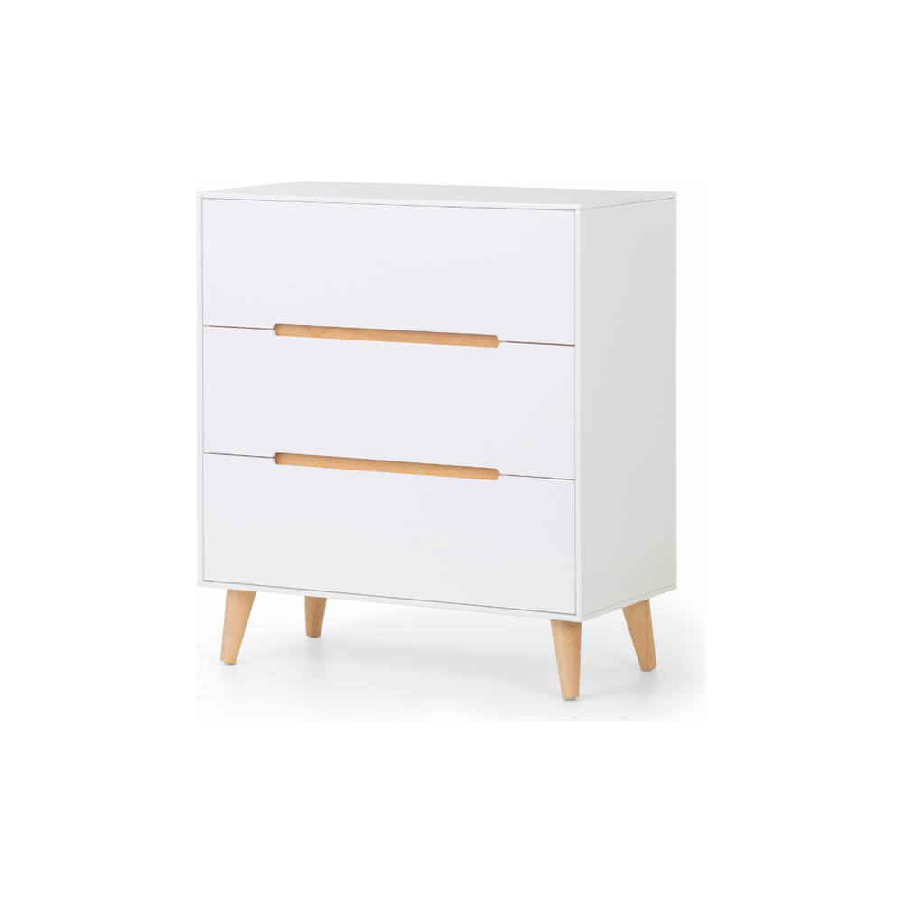 Alicia 3 Drawer Chest - White