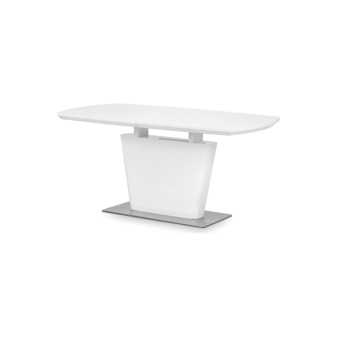 Como High Gloss Extending Table - White - Living with Luxury