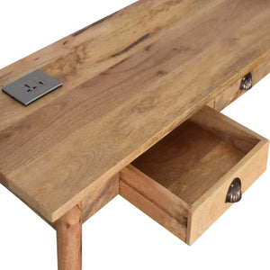 2 Drawer Cable Writing Desk – Sleek Desk with Storage and Cable Organization for Home Office