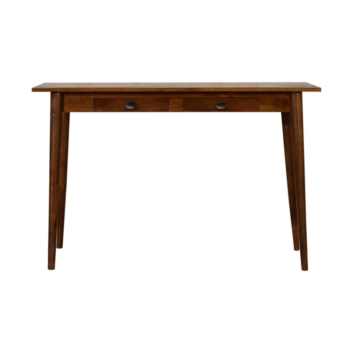 2 Drawer Chestnut Writing Desk Solid Mango Wood Desk Home Office