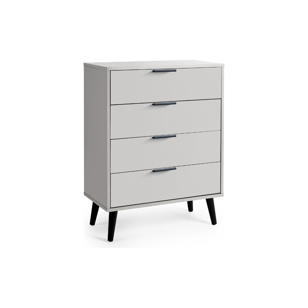 Alba 4 Drawer Wide Chest - Silk Grey
