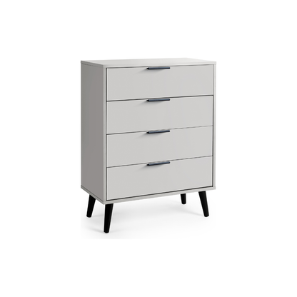 Alba 4 Drawer Wide Chest - Silk Grey - Living with Luxury