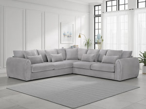 Mirabel Large Corner Sofa – Mocha & Grey Living Room Seating