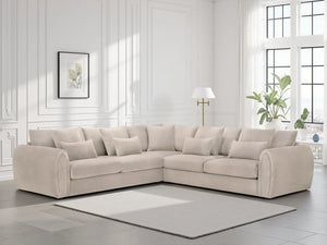 Mirabel Large Corner Sofa – Mocha & Grey Living Room Seating