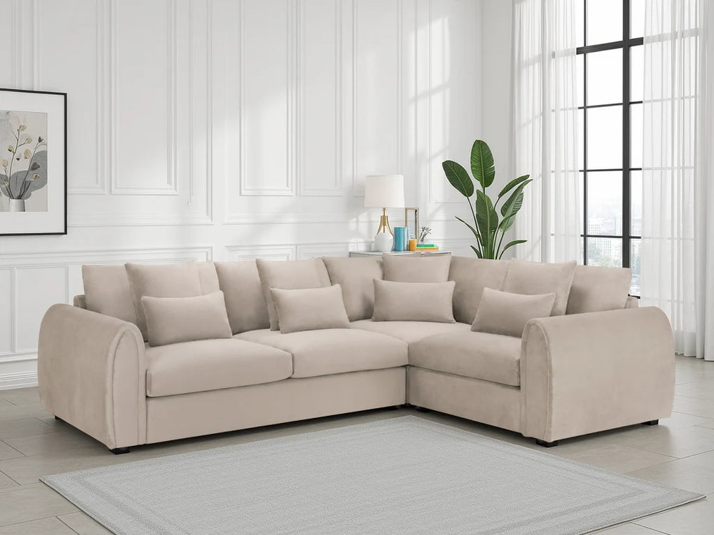 Mirabel Corner Sofa – Grey & Mocha Right & Left Hand Facing Living Room Sofa