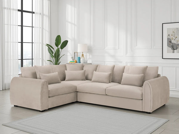Mirabel Corner Sofa – Grey & Mocha Right & Left Hand Facing Living Room Sofa