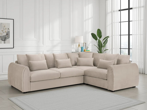 Mirabel Corner Sofa – Grey & Mocha Right & Left Hand Facing Living Room Sofa