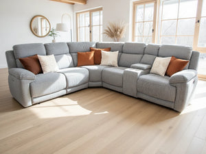 Owen Grey Large Corner Electric Recliner Sofa – Spacious Living Room Furniture