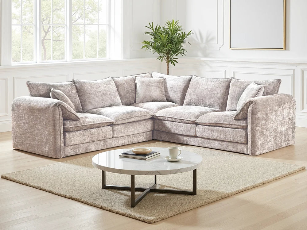 Solaya Large Corner Sofa – Green, Black, Grey & Beige Living Room Seating