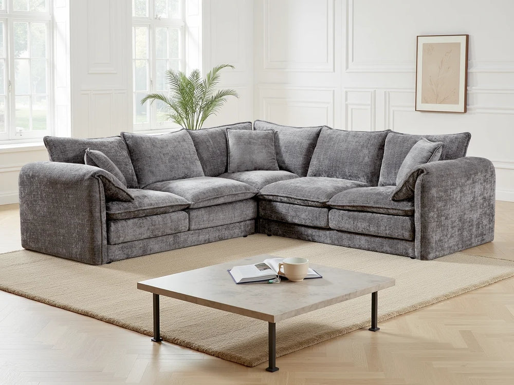 Solaya Large Corner Sofa – Green, Black, Grey & Beige Living Room Seating
