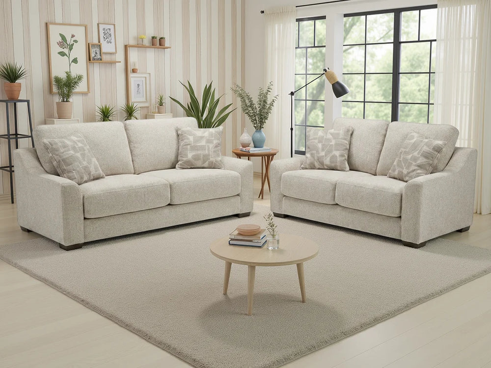 Douglas Beige 3+2 Sofa Set – Stylish Living Room Seating