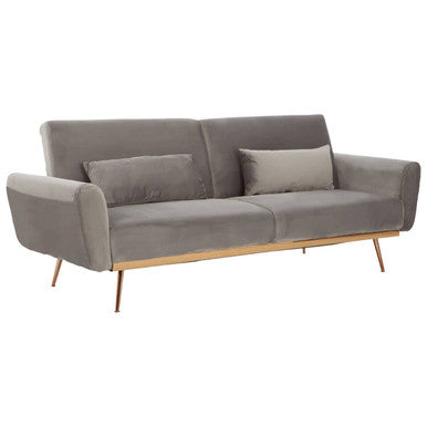 Hatton Grey Velvet Sofa Bed
