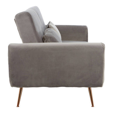 Hatton Grey Velvet Sofa Bed – dimensions