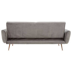 Hatton Grey Velvet Sofa Bed – close-up